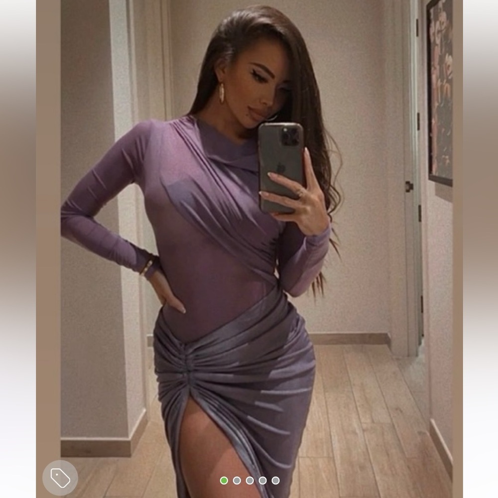 JLUXLABEL PURPLE SKIRT SET